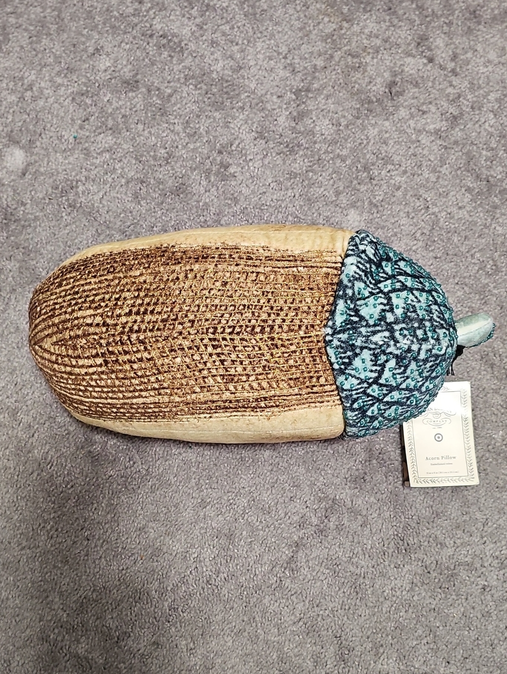 NWT* John Derian Embellished Velvet Acorn Pillow